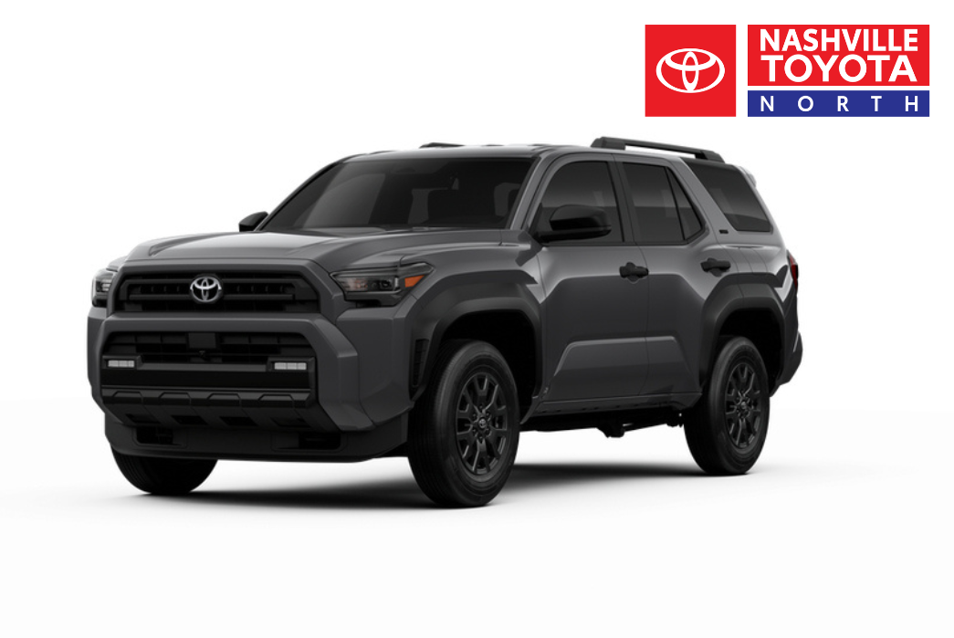a gray 2025 toyota 4runner on a white background