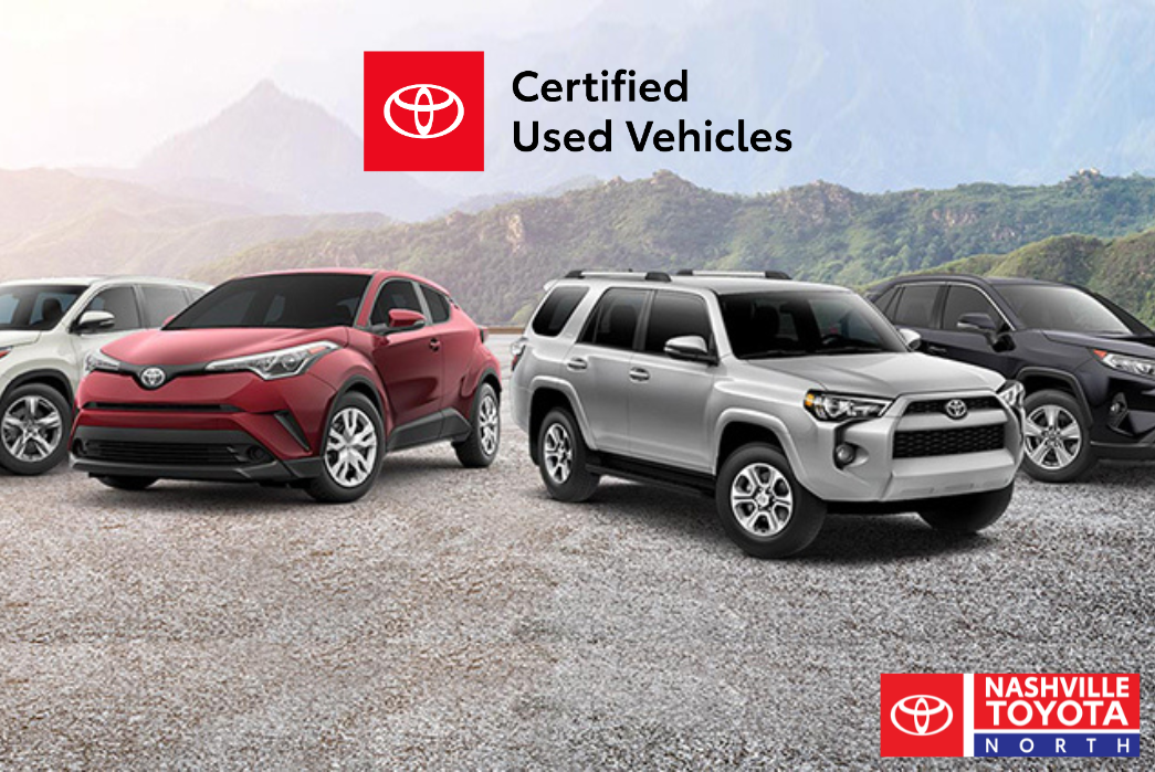 four different toyota vehicles in different colors