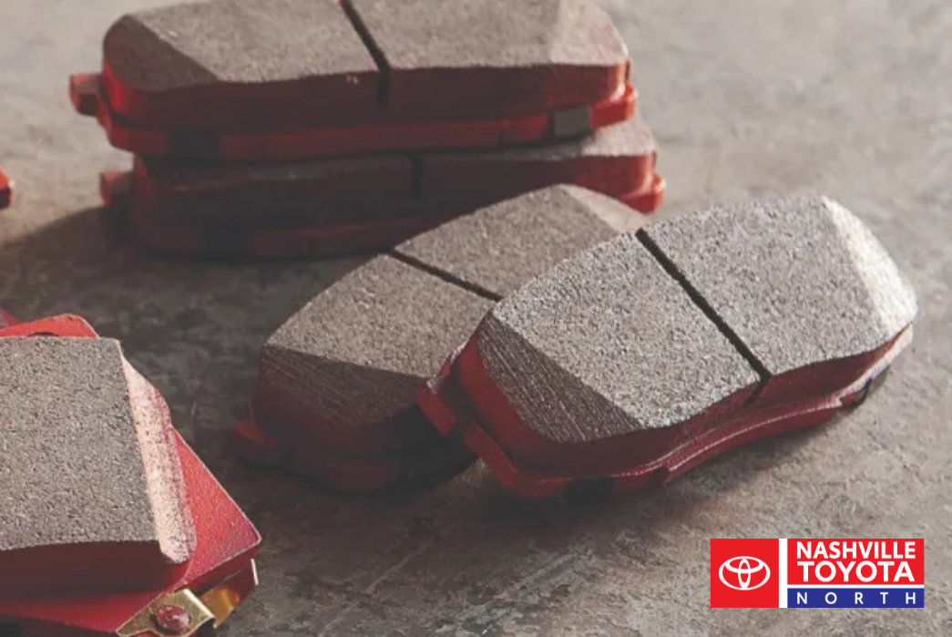 Certified Toyota brake pads on the floor