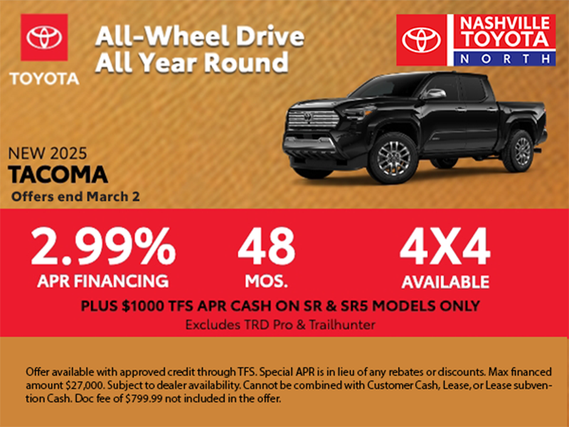 Nashville Toyota North March Offer