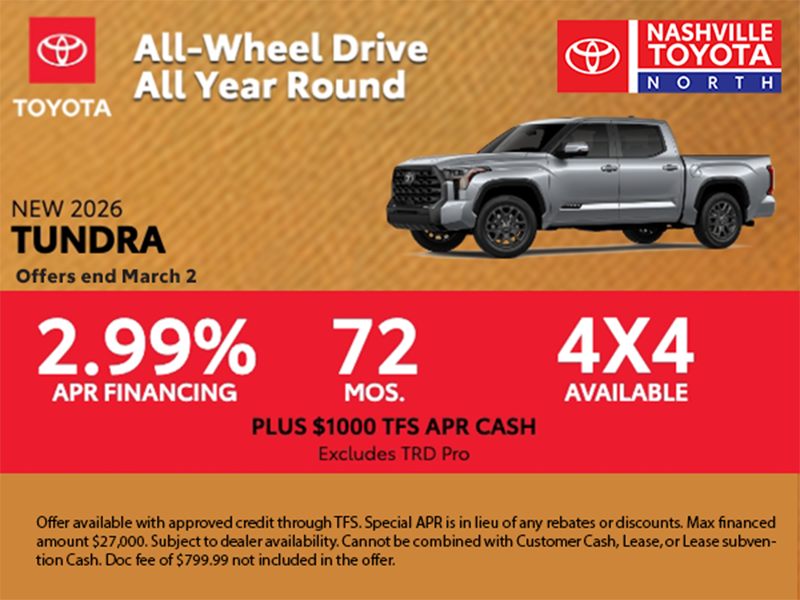 Nashville Toyota North March Offer