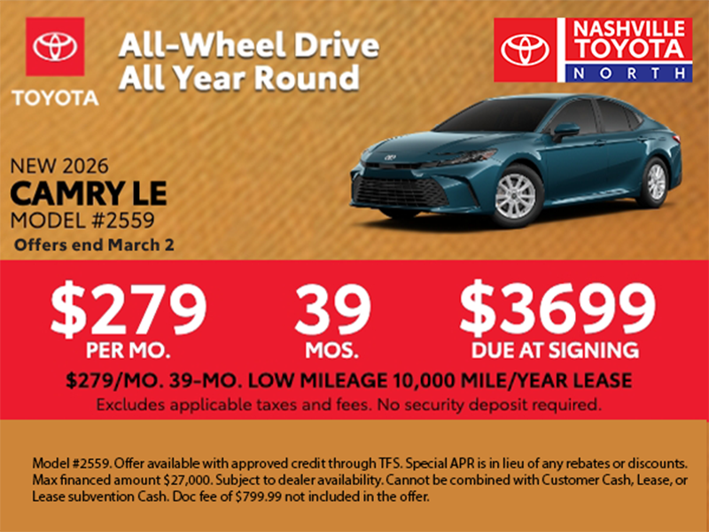 Nashville Toyota North March Offer