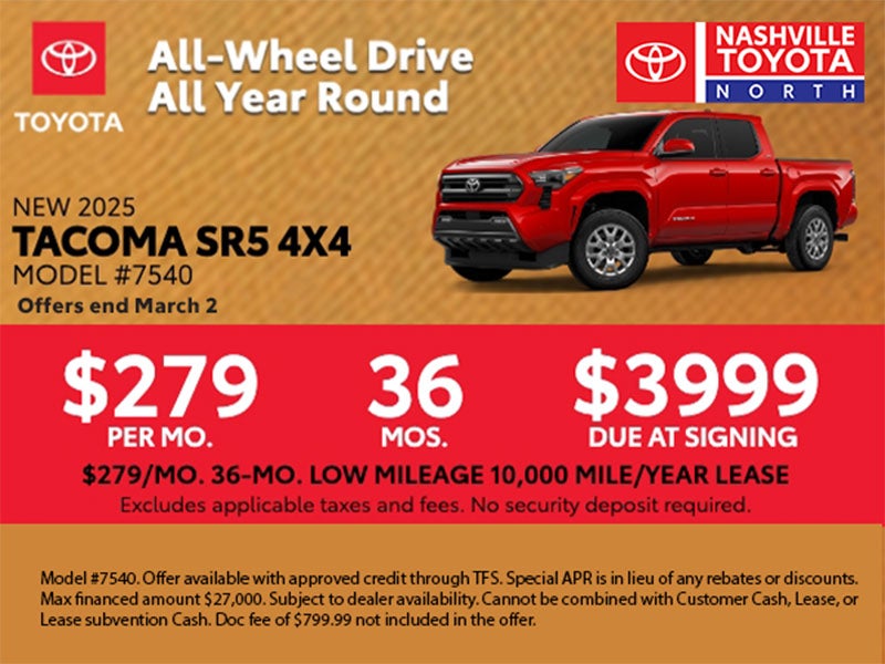 Nashville Toyota North March Offer