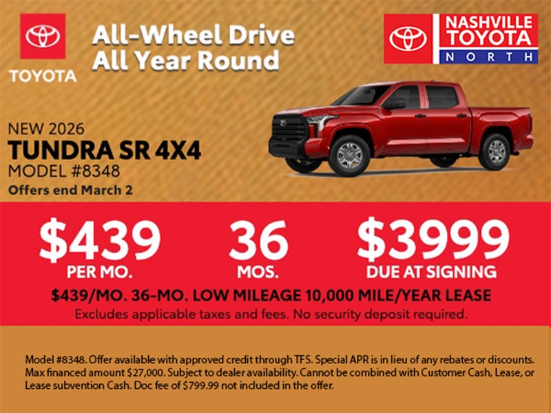 Nashville Toyota North March Offer