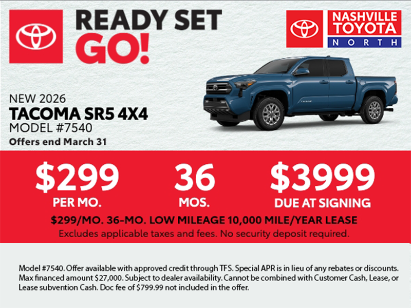 Nashville Toyota North March Offers