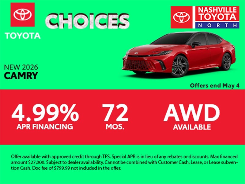 Nashville Toyota North April Offer