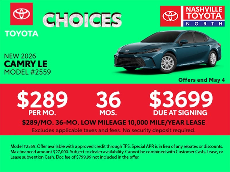 Nashville Toyota North April Offer