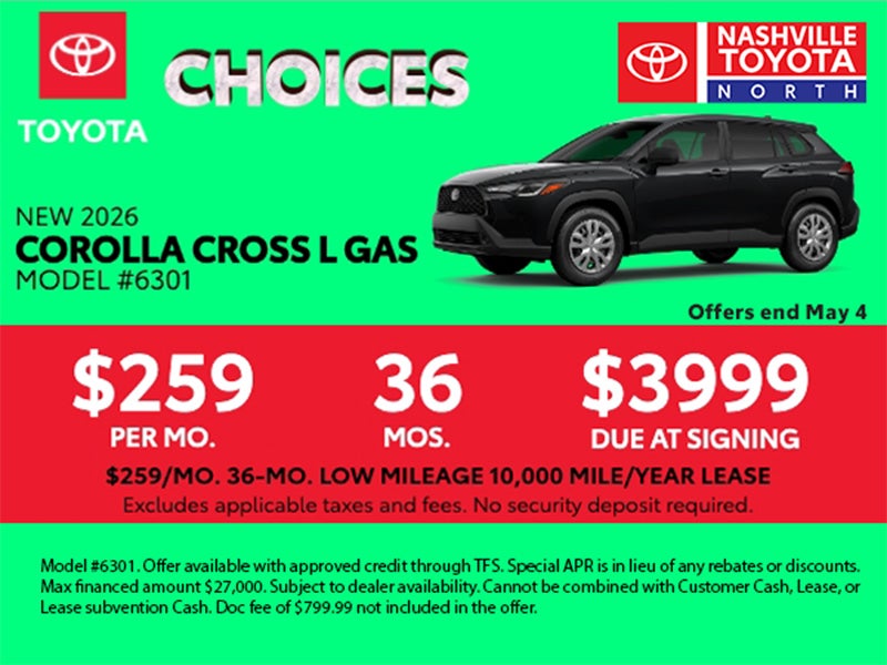 Nashville Toyota North April Offer