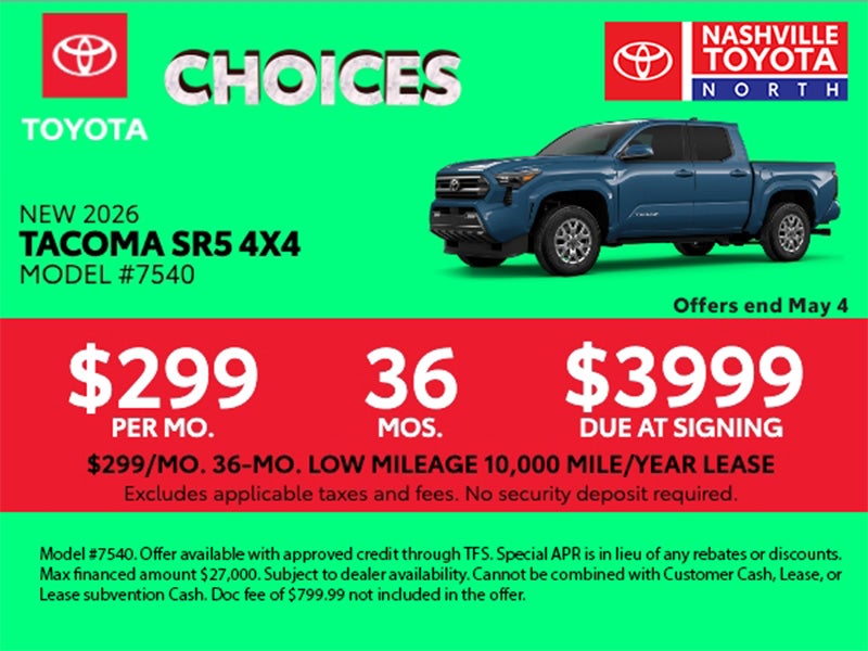 Nashville Toyota North April Offer