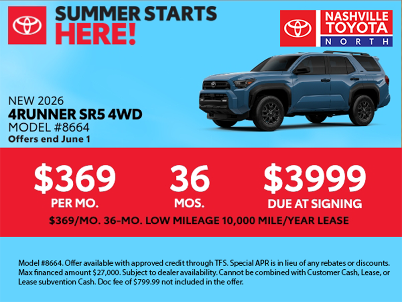 Nashville Toyota North May 2026 Offers