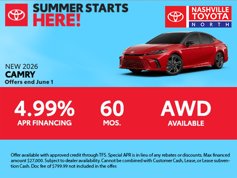 Nashville Toyota North May 2026 Offers