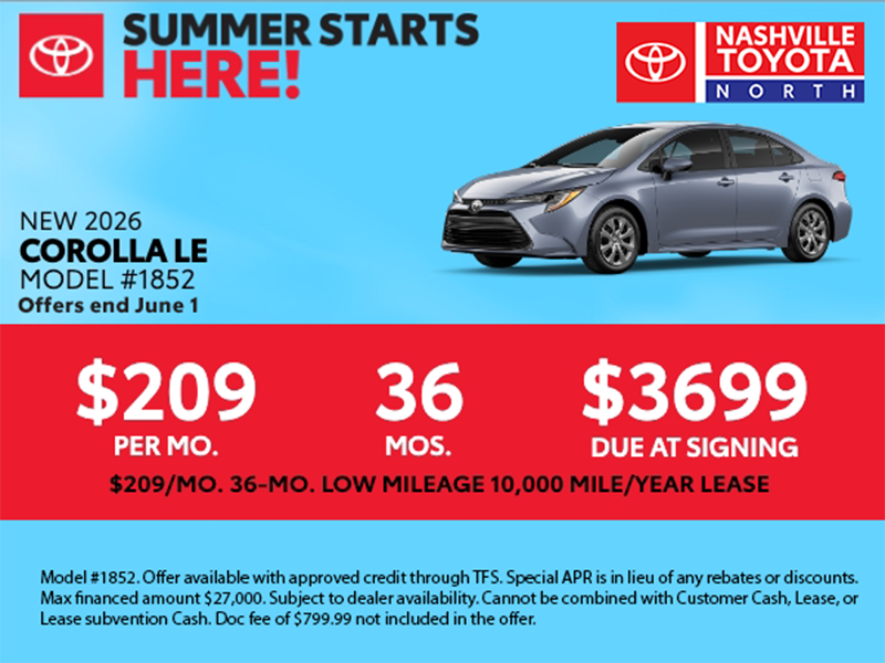 Nashville Toyota North May 2026 Offers