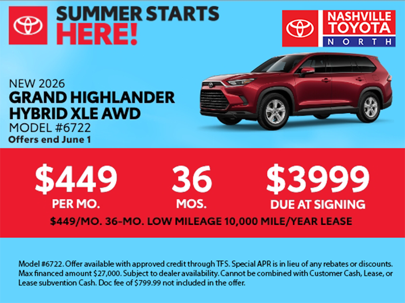 Nashville Toyota North May 2026 Offers