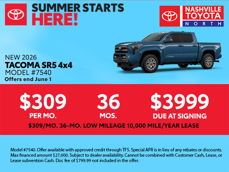 Nashville Toyota North May 2026 Offers