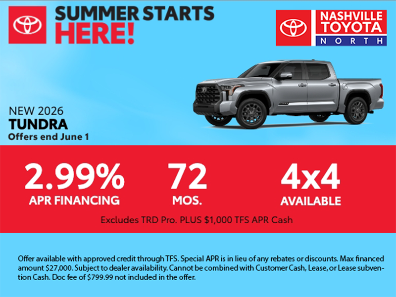 Nashville Toyota North May 2026 Offers