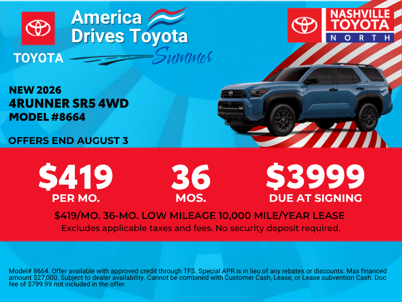 July Offers at Nashville Toyota North