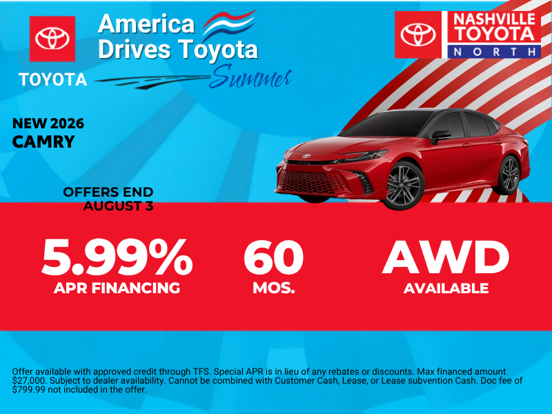July Offers at Nashville Toyota North