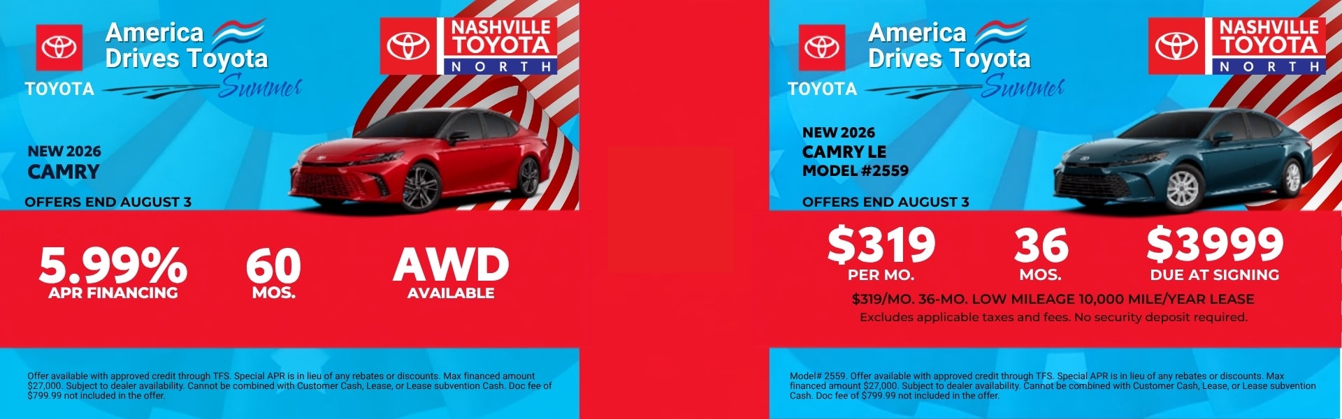 July Offers at Nashville Toyota North