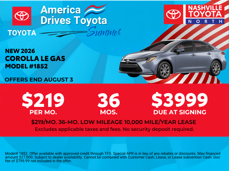 July Offers at Nashville Toyota North