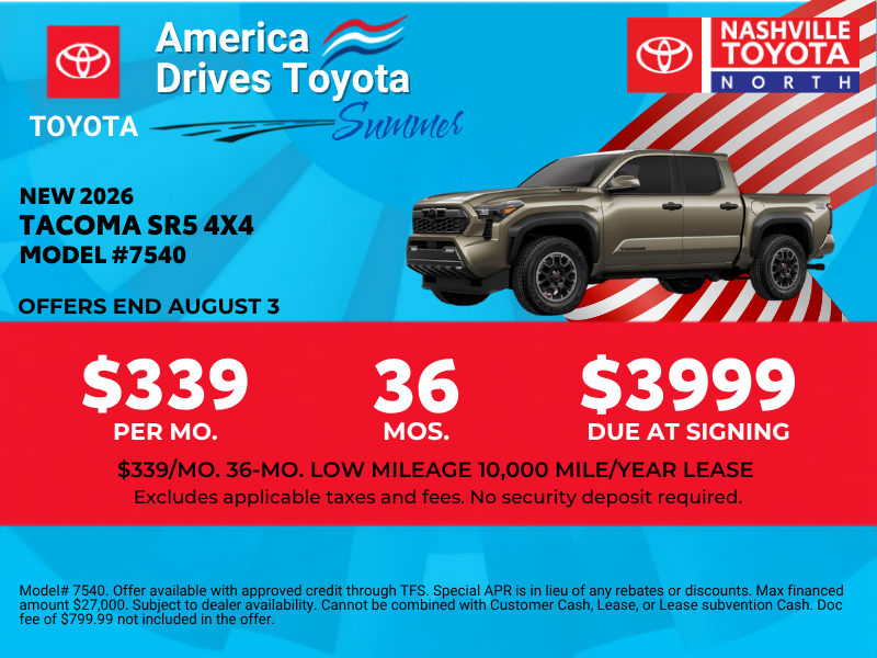 July Offers at Nashville Toyota North
