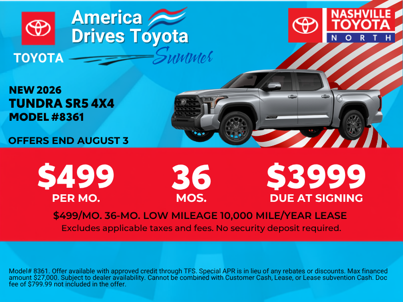 July Offers at Nashville Toyota North
