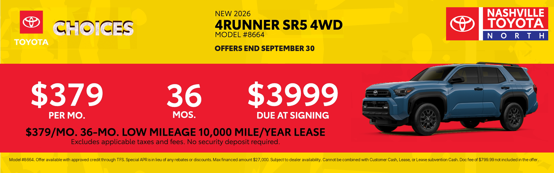 Nashville Toyota North September Offers