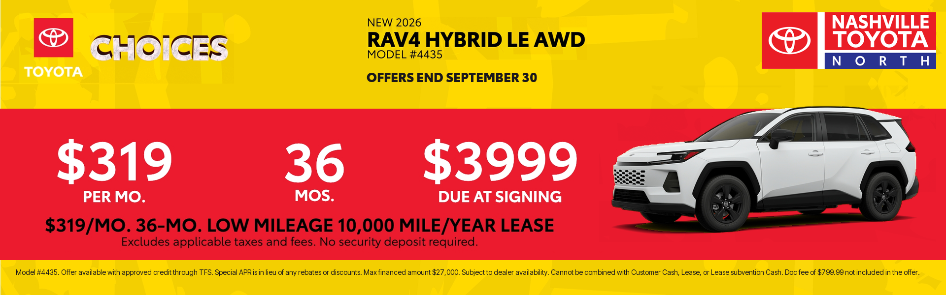 Nashville Toyota North September Offers