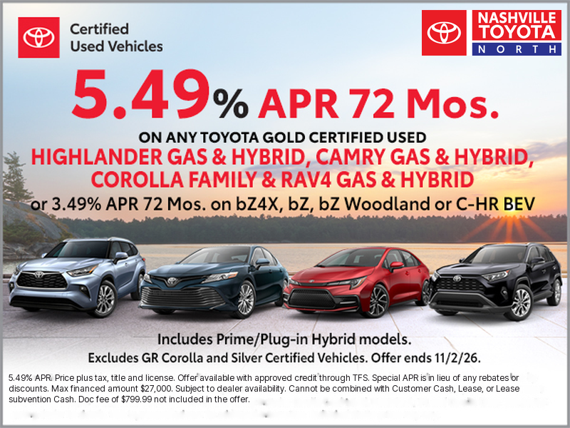 Nashville Toyota North Pre-Owned Offers